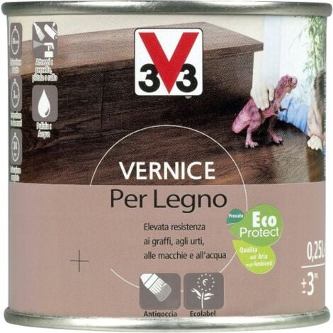 VERNICE V33 IDEALE PER DECORAZIONE INTERNI IN LEGNO INCOLORE 250 ML (02156)