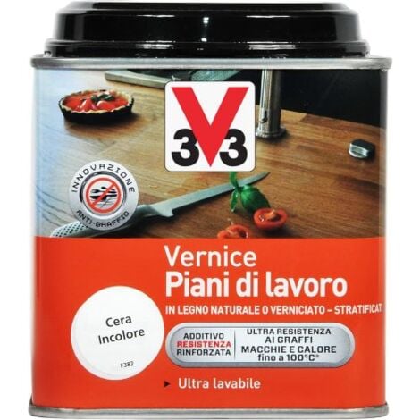 VERNICE V33 IDEALE PER PIANI DI LAVORO IN LEGNO LAVABILE INCOLORE 500 ML (02129)