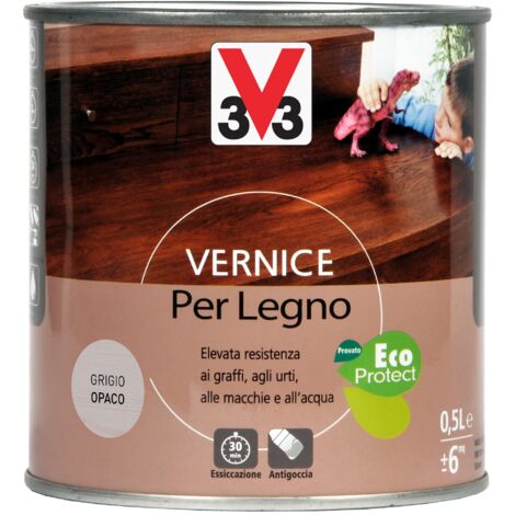 Vernice V33 legno ml.500 opaco grigio