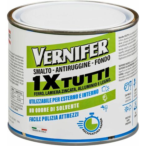 VERNIFER 1XTUTTI ANTICHIZZATO SMALTO, ANTIRUGGINE, FONDO 500 ML ANTRACITE