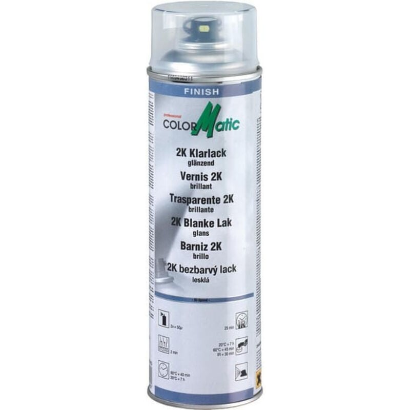 Vernis brillant a sech. rapide 2K COLORMATIC 500ml -aerosol-