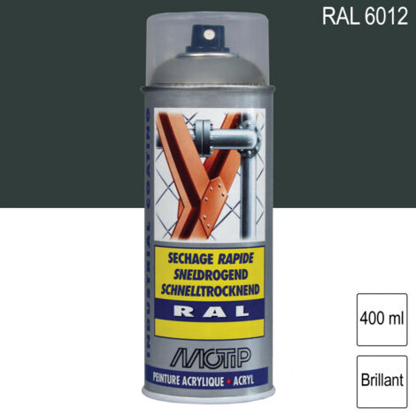 Vernis acrylique en aérosol, vert RAL 6012, 400 ml, référence 07011