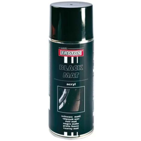 VERNIS ACRYLIQUE EN SPRAY - TROTON - NOIR MAT 400ml