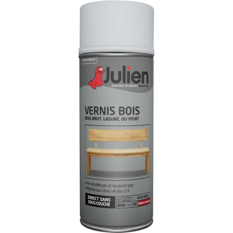 Vernis aérosol pour Bois - Brillant Incolore - 400 ml - Julien