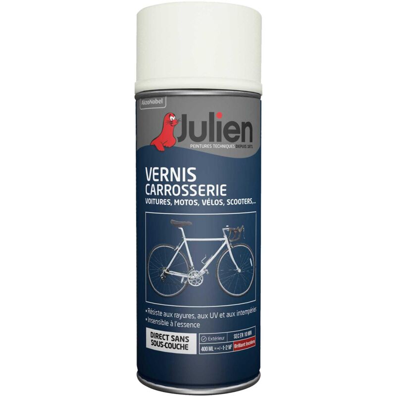 Vernis aérosol pour Carrosserie - Brillant Incolore - 400 ml - Julien