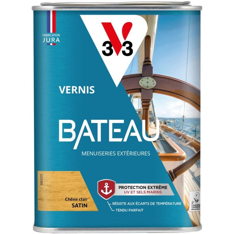 V33 - Vernis bateau chêne clair Satin - 1L