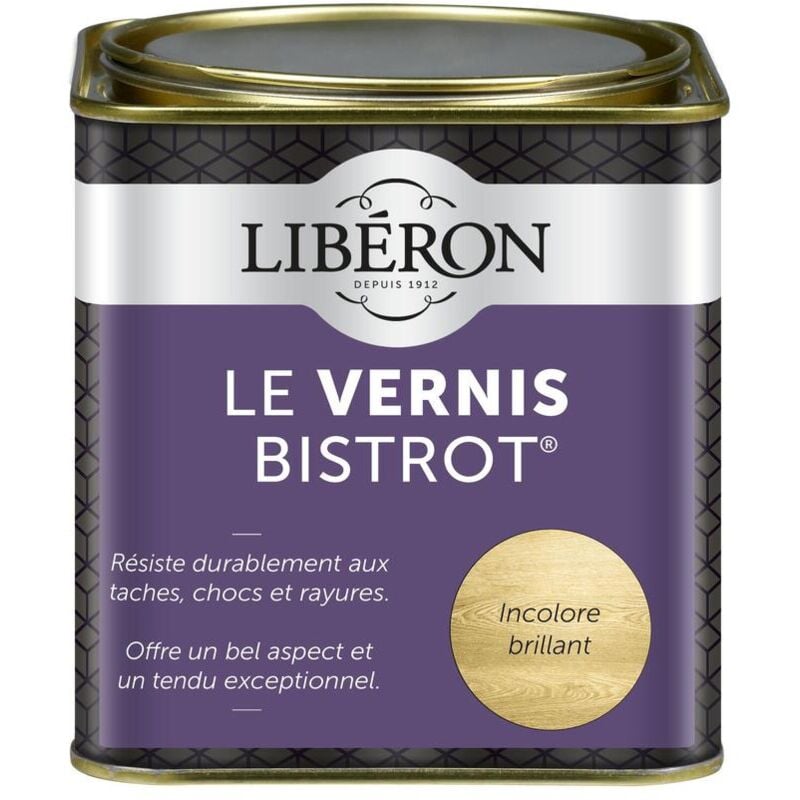 Liberon - Vernis bistrot® pour meubles et objets Incolore brillant 0,5L