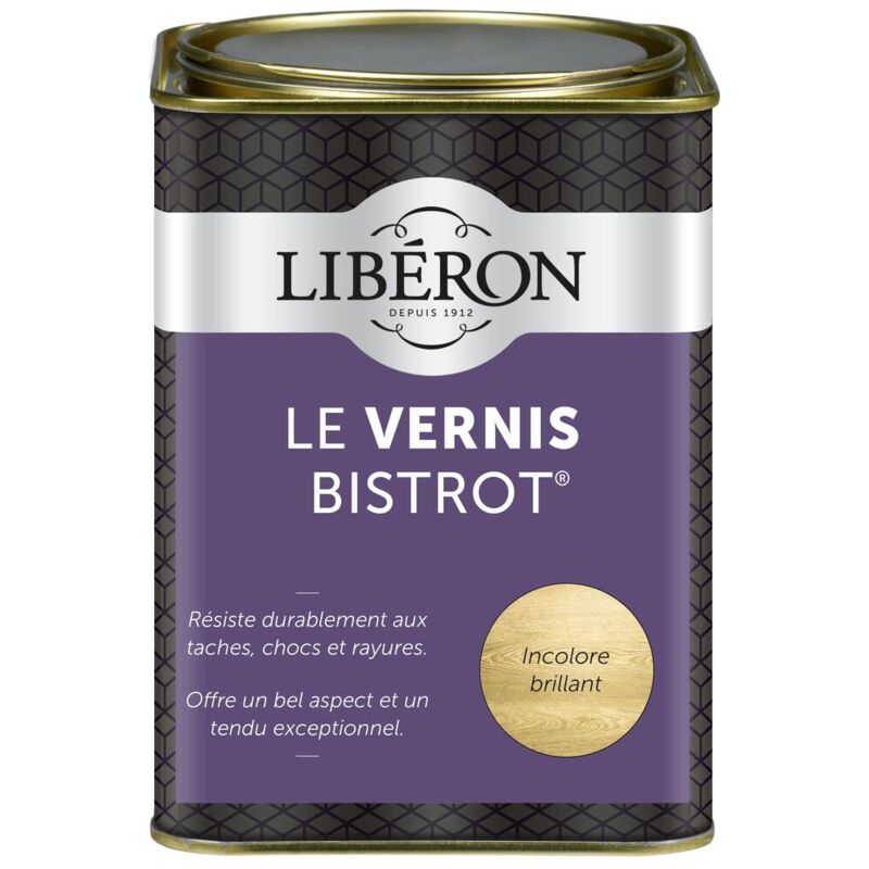 Liberon - Vernis bistrot® pour meubles et objets Incolore brillant 1L