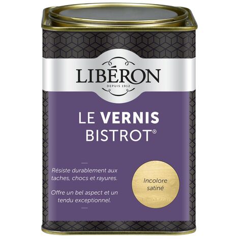 Vernis bistrot® pour meubles et objets LIBERON Incolore satin 1L
