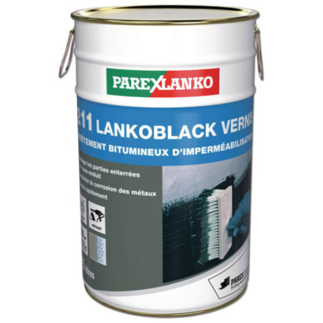 Vernis bitumineux d'imperméabilisation PAREXLANKO 211 Lankoblack vernis - 25L - L21125