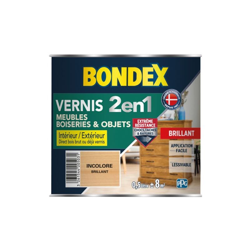 Bondex - Vernis incolore brillant 500 ml