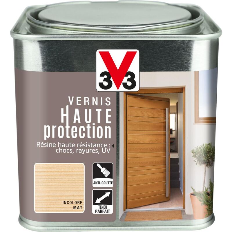 V33 - Vernis extérieur Haute protection Incolore Mat 0,5L