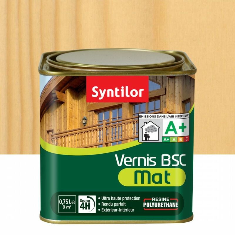 Syntilor - Vernis bois extérieur Bsc incolore mat 0.75 l
