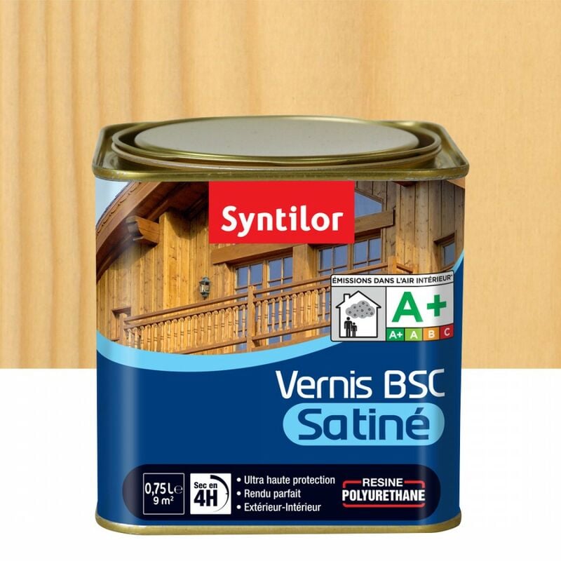 Syntilor - Vernis bois extérieur Bsc incolore satiné 0.75 l