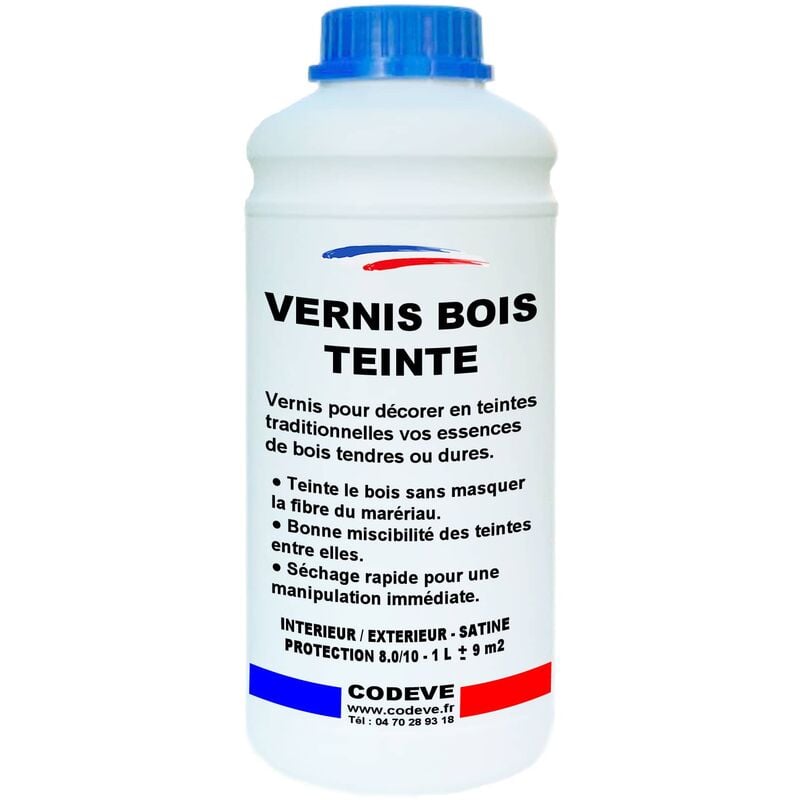 Codève Bois - Vernis Teinte Bois - 1 l - Codeve Bois - Chêne doré - Pour La Décoration D'un Bardage, Persienne, Volet, Huisserie Ou Fenêtre.