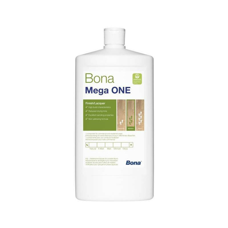Vernis BONA MEGA ONE Conditionnement: 1 Litre - Finition: Satiné