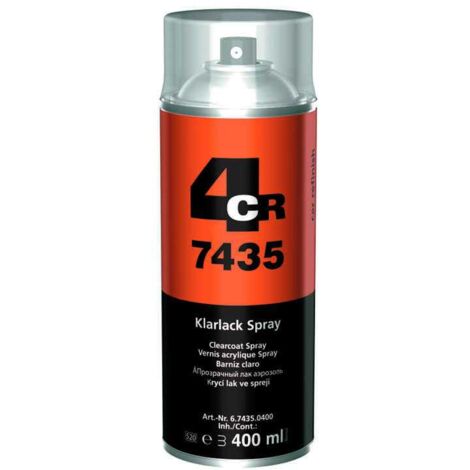Vernis brillant en spray transparent 400 ml 4CR 7435