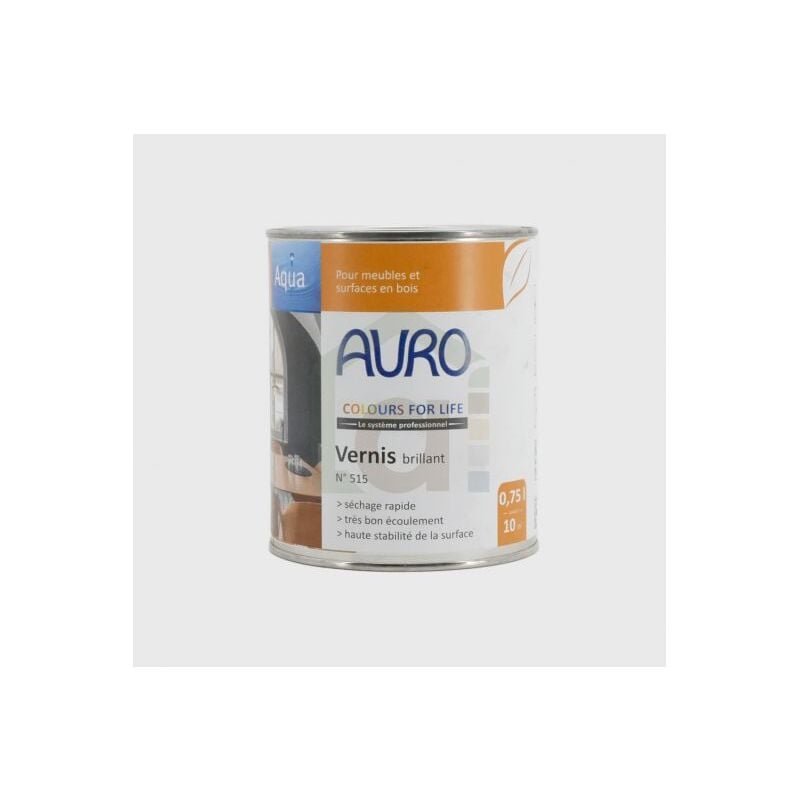 Auro - Vernis brillant incolore pour bois n°515 Pot de 0.75L