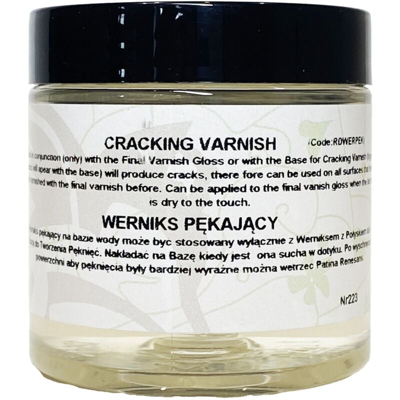 Vernis craquelant à base d'eau pour découpage, effet fissures dans la structure des Renesans, 110ml