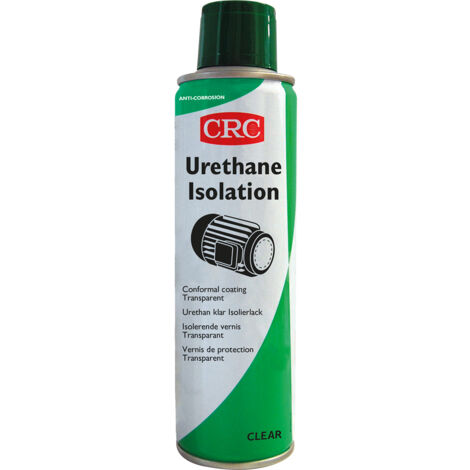 Vernis de blocage Jaune CRC, Aérosol 250 ml, Uréthane pour Bobines d'armature, Boîtes, Barres de bus, Extrémités ( Prix pour 1 )