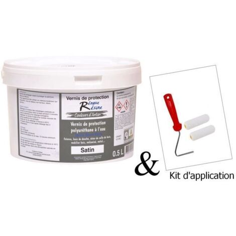 Vernis de Protection - Satiné - 0.5L - Spécial Carrelage - Application Facile