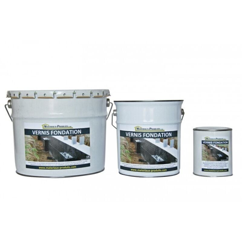 Matpro - Vernis fondation étanchéité protection béton métaux bois - 5 l Noir