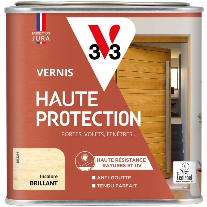 V33 - Vernis Haute Protection Ecolabel incolore Brillant - 0,5L