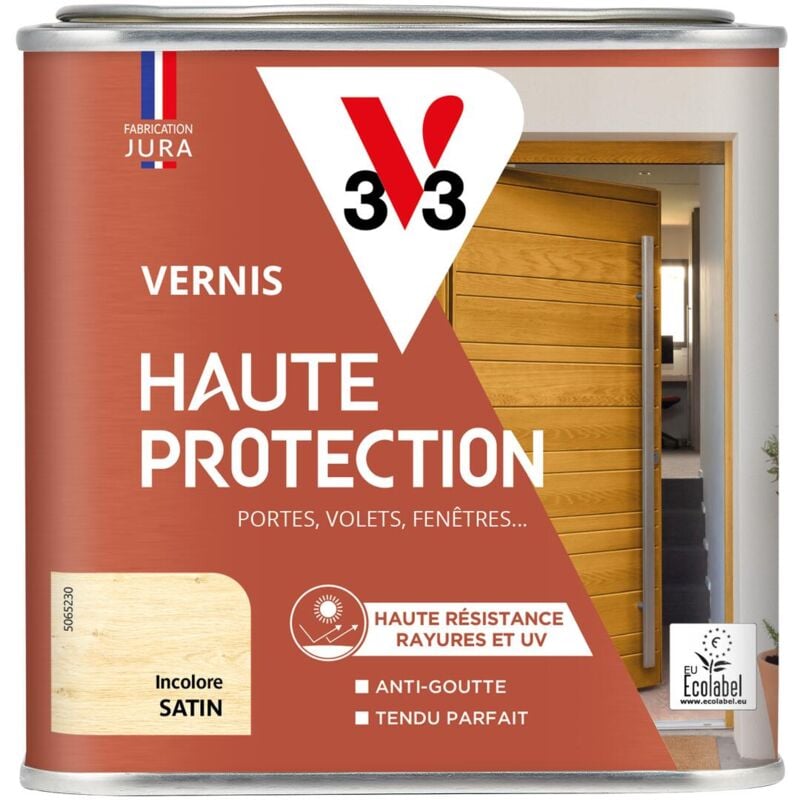 V33 - Vernis Haute Protection Ecolabel incolore Satin - 0,5L