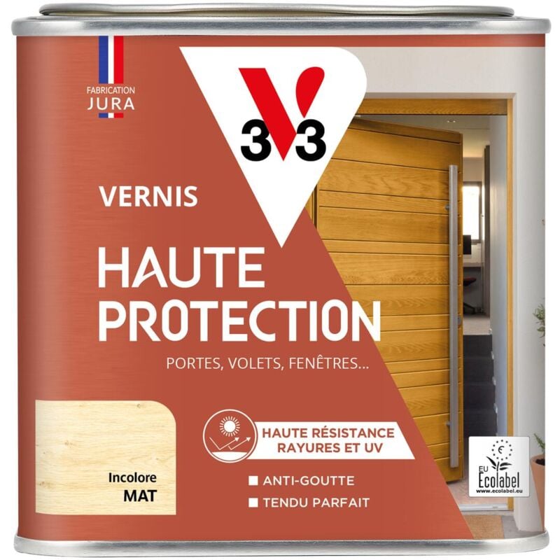 V33 - Vernis Haute Protection Ecolabel incolore Mat - 0,5L