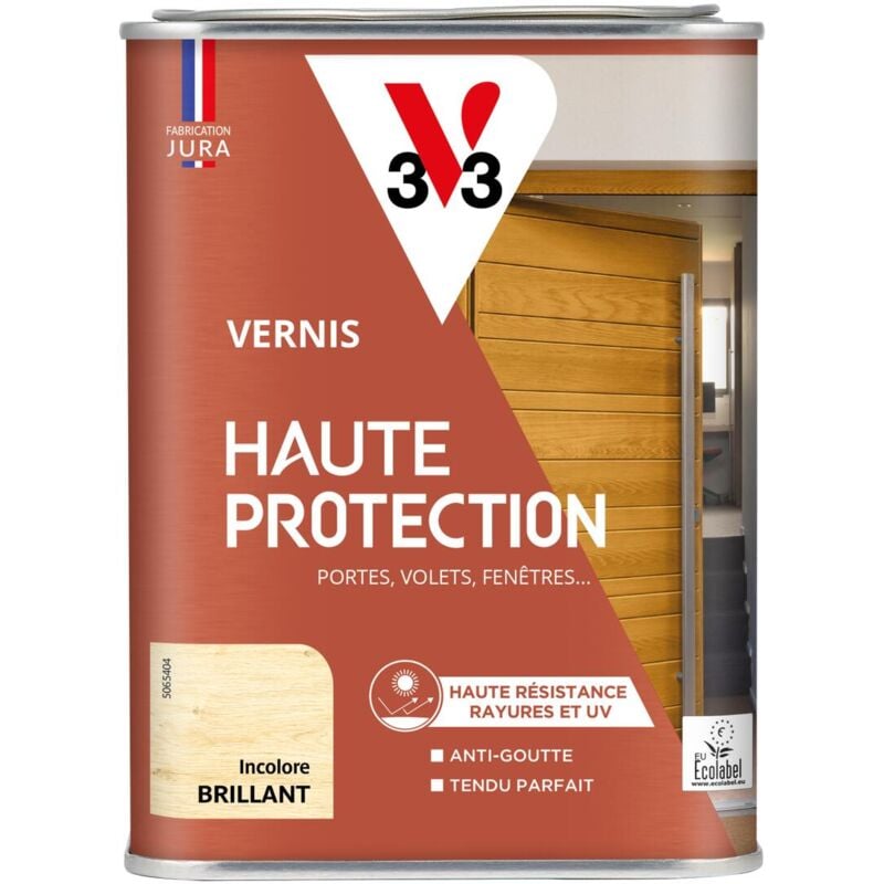 V33 - Vernis Haute Protection Ecolabel incolore Brillant - 1L