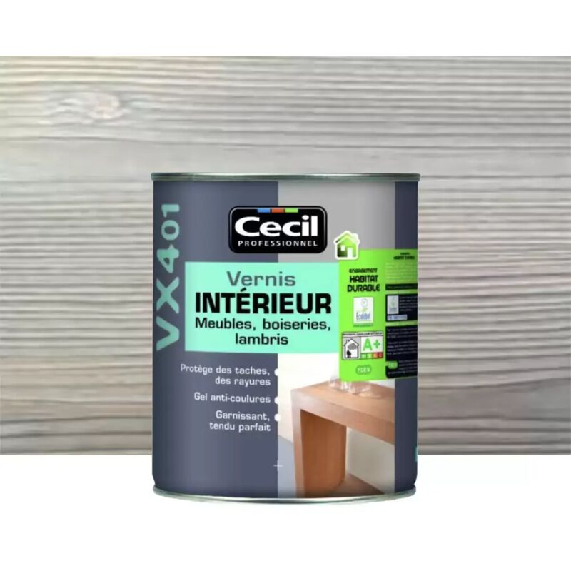 Vernis Intérieur CECIL VX401 Gris Vieilli Satin 0,5 L Vernis Intérieur CECIL VX401 Gris Vieilli Satin 0,5 L