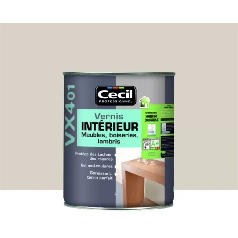 Vernis Intérieur CECIL VX401 Blanc cérusé Mat 0,5 L Vernis Intérieur CECIL VX401 Blanc cérusé Mat 0,5 L