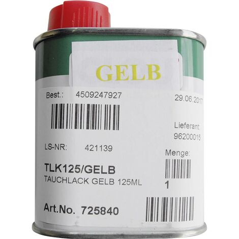 Vernis jaune pour ampoules bouteille de 125 ml TLK125/GELB D53617