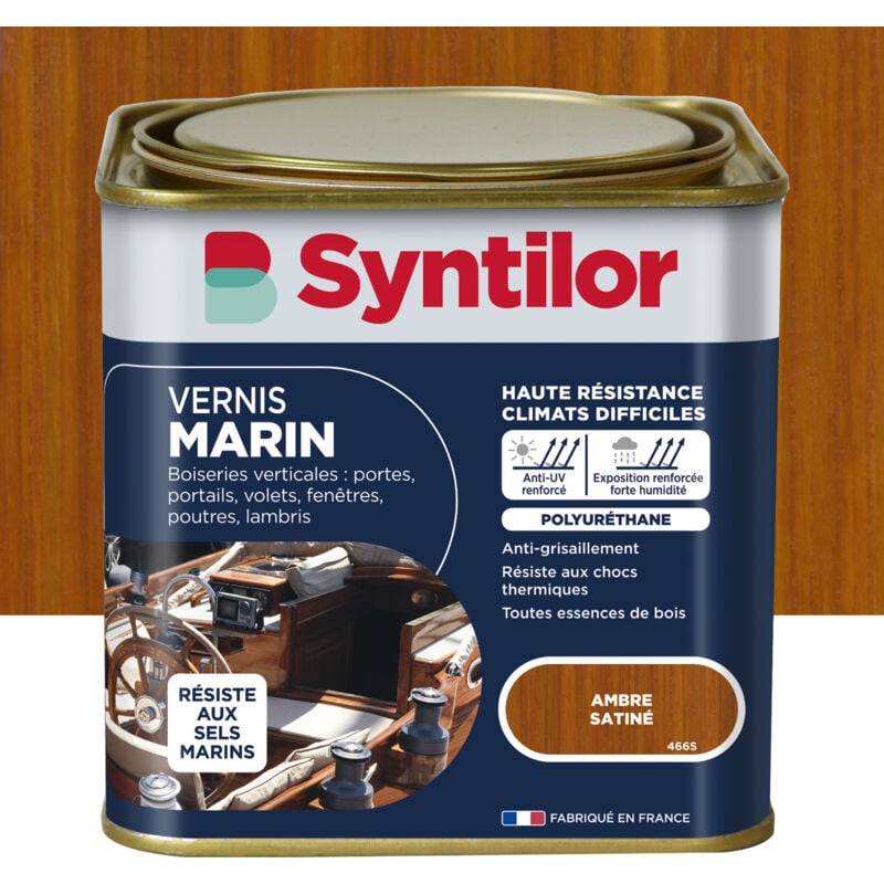 Syntilor - Vernis marin bois ambre satiné 0.75 l