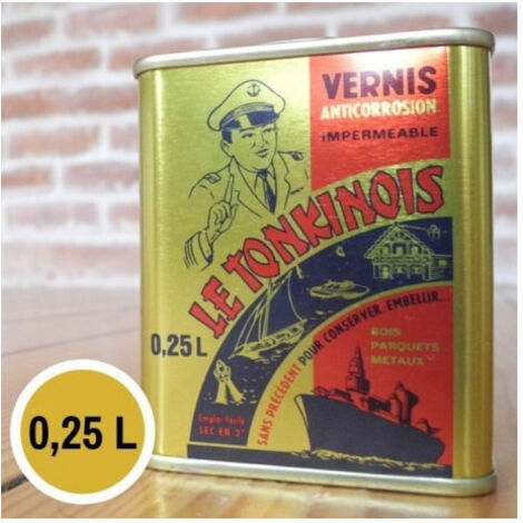 Vernis marin Le Tonkinois 0.5 L – Aspect brillant – Résistant aux chocs et intempéries – Pour bois et métaux dégraissés – Joubert