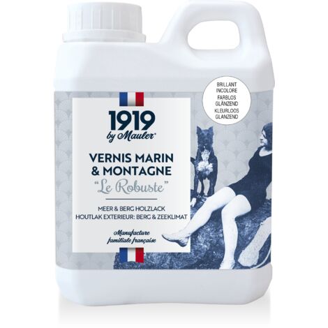 Vernis marin & montagne extérieur - 0,5L Brillant Incolore - Ecolabel - Le Robuste 1919 by Mauler