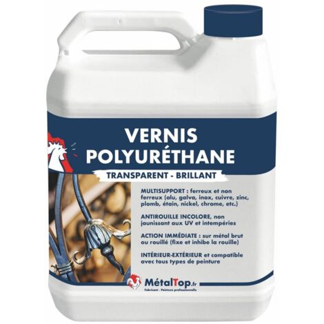 Vernis Polyurethane - Pot 5 L - Incolore - Metaltop