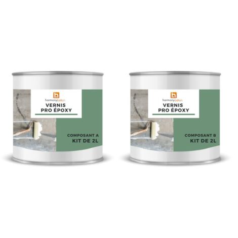Vernis Pro époxy 2K pour piscine - Kit de 2 L - Harmony Béton