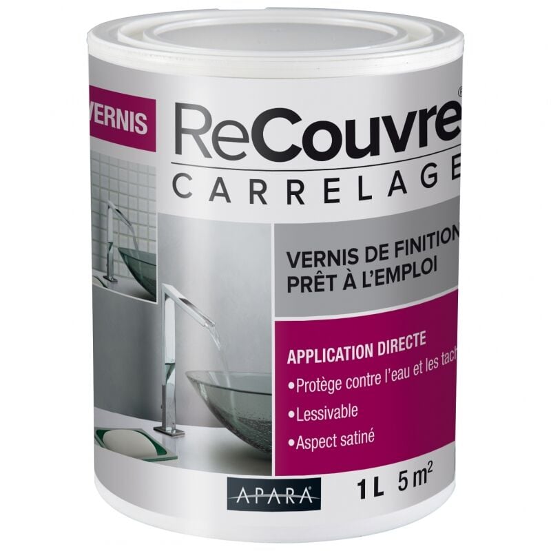 Apara - Vernis protection carrelage 1L, Recouvre Carrelage 1 litre