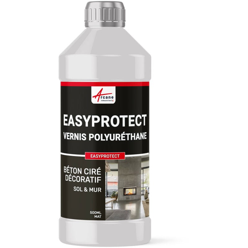 Arcane Industries - Vernis béton décoratif sol mur polyuréthane pu easyprotect - 5 m² - Mate
