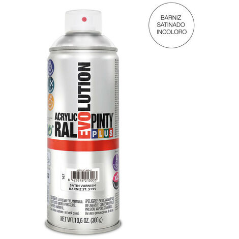 Vernis Satiné Aérosol Pintyplus Finition Satinée Durable Et Protectrice - Pinty Plus