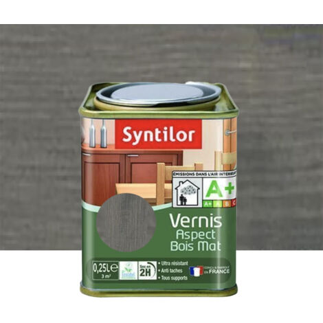Vernis SYNTILOR Aspect Bois Mat Anthracite 0,25 L