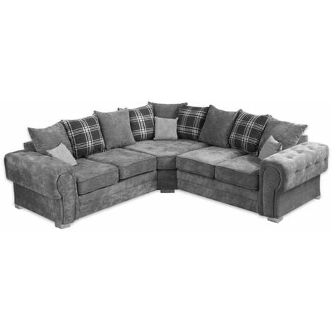 FANCY SOFA Verona 2C2 Fabric Corner Sofa - Grey