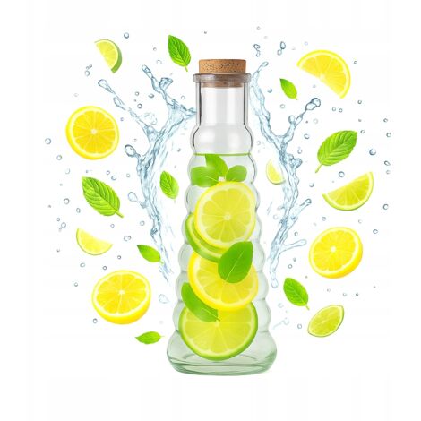 VERONA Bottiglia in vetro 380ml Caraffa per acqua, succhi, alcolici, liquori, olio d'oliva, vino