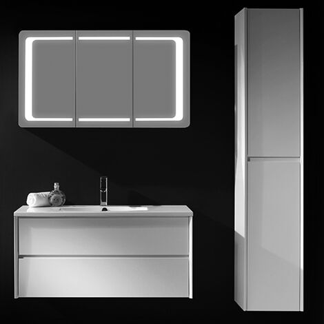 main image of "Verona Designer Line 3-Door Mirrored Bathroom Cabinet 1000mm Wide"