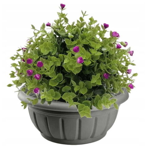 Verona runder Kunststoff-Blumentopf, Schale graphit, 26 cm