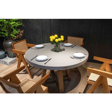 VERONA Table à manger en béton  pièce maîtresse  durable  240 x 122 x 75
