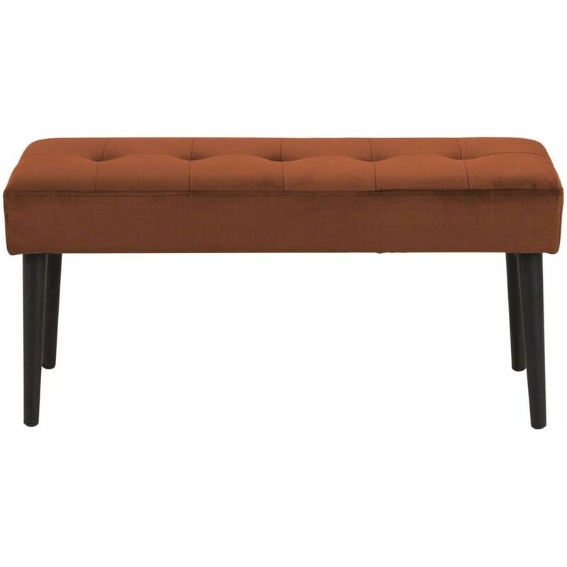 Dewdat - Verona Velvet Bench Ottoman Luxury 2 Seat Backless Sofa Couch Use in Hallways, Bedrooms, Living Room, Dining Chairs and More (Copper)