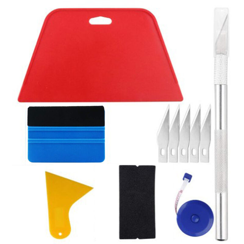 Wrapping Kit,Wallpaper Film Tools,Car Window,Vinyl Tile,Adhesive Squeegee,With Silicone Squeegee,Universal Knife and Blades