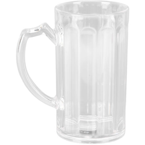 Verre à bière acrylique incassable 430ml, double gobelet joint pour bar KTV, résistant aux chutes